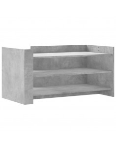 Tavolino Salotto Grigio Cemento 100x50x50 cm Legno Multistrato 2