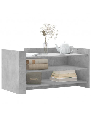 Tavolino Salotto Grigio Cemento 100x50x50 cm Legno Multistrato