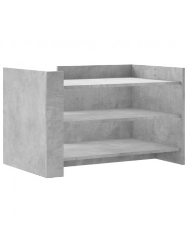 Tavolino Salotto Grigio Cemento 80x50x50 cm Legno Multistrato