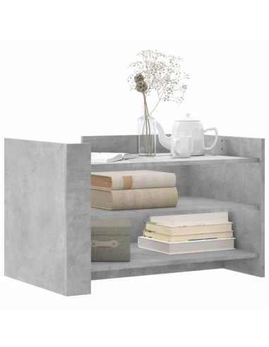 Tavolino Salotto Grigio Cemento 80x50x50 cm Legno Multistrato