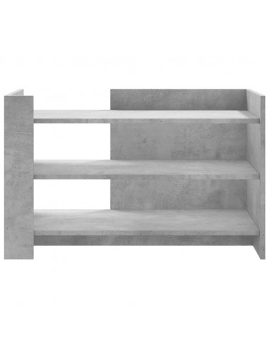 Tavolino Salotto Grigio Cemento 80x50x50 cm Legno Multistrato