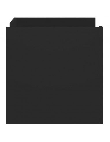 Tavolino da Salotto Nero 80x50x50 cm in Legno Multistrato