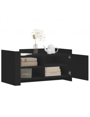 Tavolino da Salotto Nero 100x50x50 cm Legno Multistrato