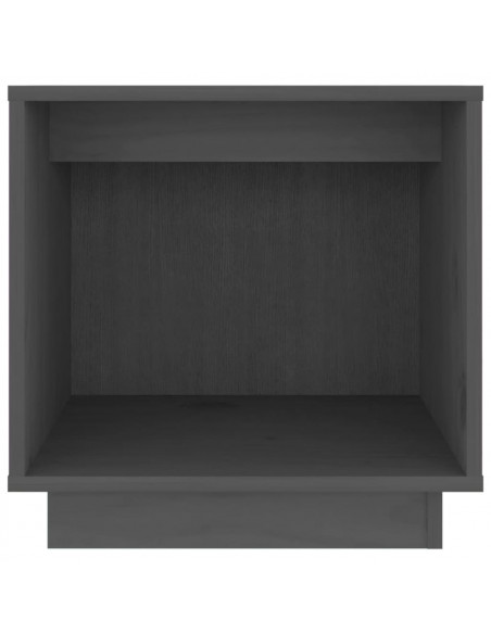 Comodini 2 pz Grigi 40x30x40 cm in Legno Massello di Pino