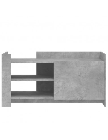 Tavolino Salotto Grigio Cemento 100x50x50 cm Legno Multistrato