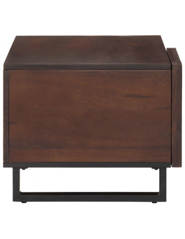 Tavolino da Salotto Marrone 80x54x40 cm Legno Massello di Mango