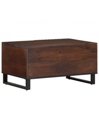Tavolino da Salotto Marrone 80x54x40 cm Legno Massello di Mango