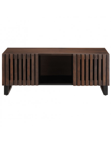 Tavolino da Salotto Marrone 100x55x40 cm in Massello di Mango