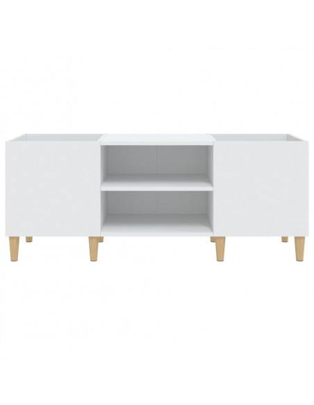 Mobile Porta Dischi Bianco 121x38x48 cm in Legno Multistrato