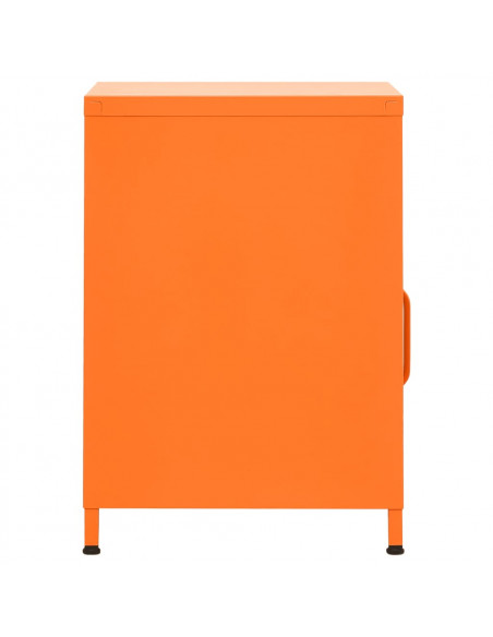 Comodino Arancione 35x35x51 cm in Acciaio