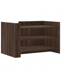 Tavolino da Salotto Rovere Marrone 80x50x50cm Legno Multistrato 2