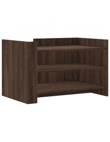 Tavolino da Salotto Rovere Marrone 80x50x50cm Legno Multistrato