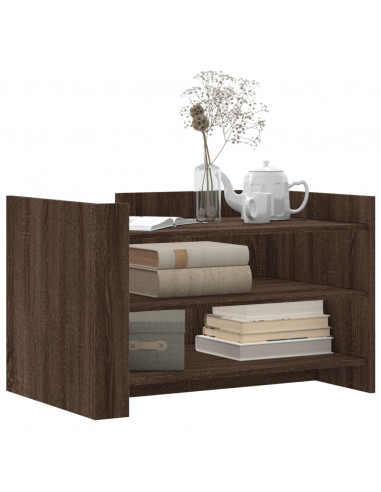 Tavolino da Salotto Rovere Marrone 80x50x50cm Legno Multistrato