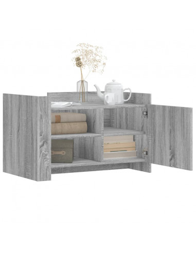 Tavolino Salotto Grigio Sonoma 80x50x50 cm Legno Multistrato