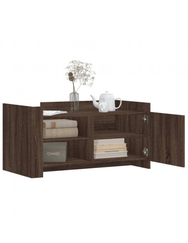 Tavolino Salotto Rovere Marrone 100x50x50 cm Legno Multistrato