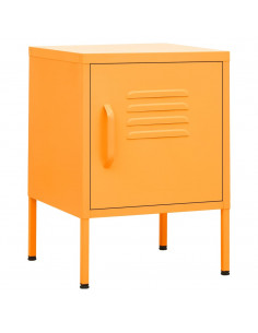 Comodino Giallo Senape 35x35x51 cm in Acciaio 2