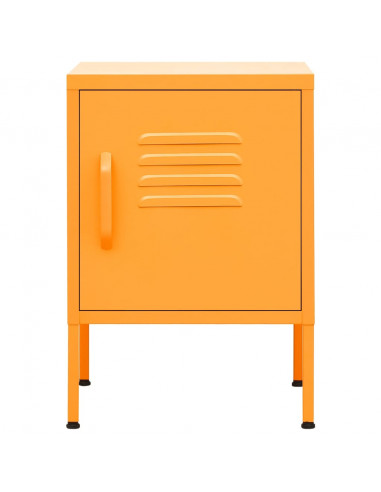 Comodino Giallo Senape 35x35x51 cm in Acciaio