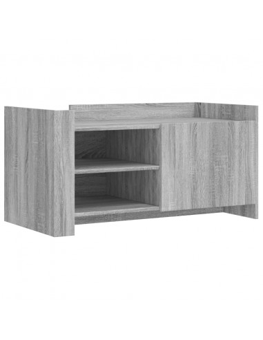 Tavolino Salotto Grigio Sonoma 100x50x50 cm Legno Multistrato