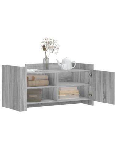 Tavolino Salotto Grigio Sonoma 100x50x50 cm Legno Multistrato