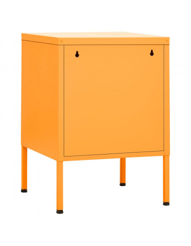 Comodino Giallo Senape 35x35x51 cm in Acciaio