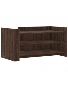 Tavolino Salotto Rovere Marrone 100x50x50 cm Legno Multistrato 2