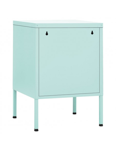 Comodino Menta 35x35x51 cm in Acciaio