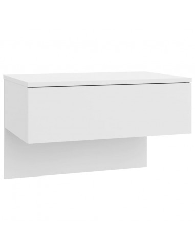 Comodini a Parete 2 pz Bianchi