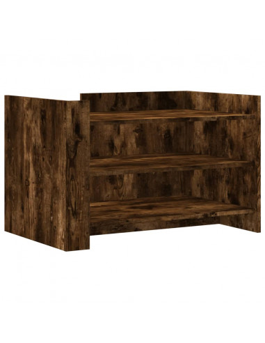 Tavolino da Salotto Rovere Fumo 80x50x50cm in Legno Multistrato