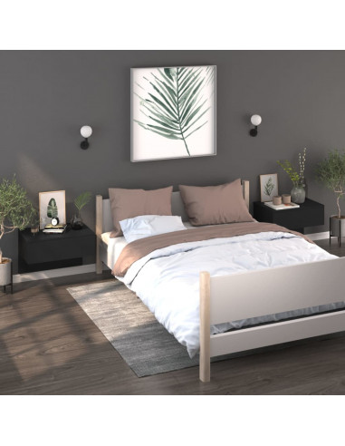 Comodino a Parete Nero