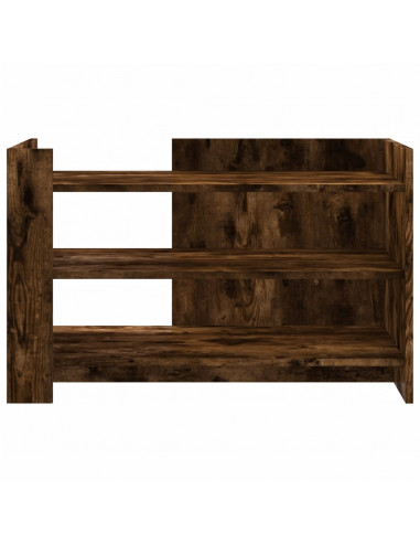 Tavolino da Salotto Rovere Fumo 80x50x50cm in Legno Multistrato