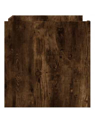 Tavolino da Salotto Rovere Fumo 80x50x50cm in Legno Multistrato