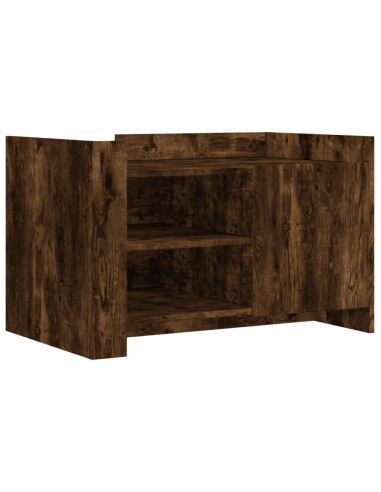 Tavolino da Salotto Rovere Fumo 80x50x50cm in Legno Multistrato