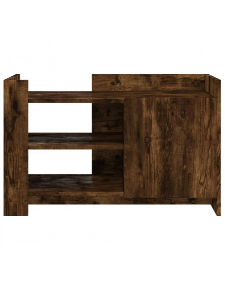 Tavolino da Salotto Rovere Fumo 80x50x50cm in Legno Multistrato
