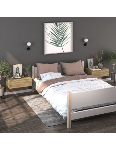 Comodino a Muro Rovere Sonoma