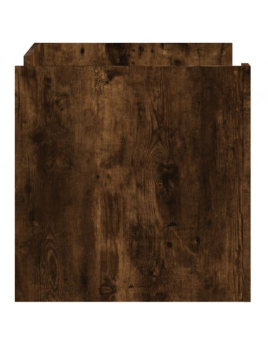 Tavolino da Salotto Rovere Fumo 80x50x50cm in Legno Multistrato