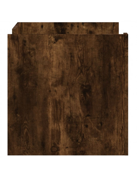 Tavolino da Salotto Rovere Fumo 80x50x50cm in Legno Multistrato