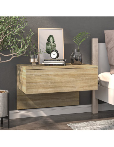 Comodini a Muro 2 pz Rovere Sonoma