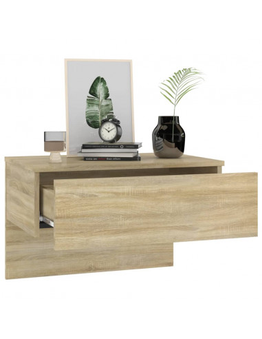 Comodini a Muro 2 pz Rovere Sonoma