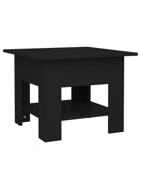 Tavolino da Salotto Nero 55x55x42 cm in Truciolato