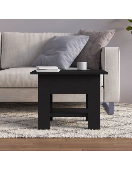 Tavolino da Salotto Nero 55x55x42 cm in Truciolato