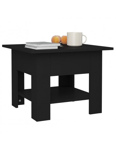 Tavolino da Salotto Nero 55x55x42 cm in Truciolato