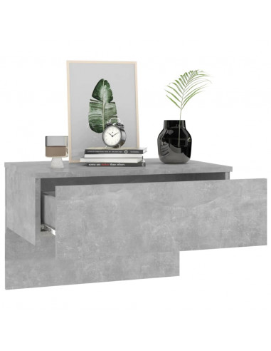 Comodini a Muro 2 pz Grigio Cemento