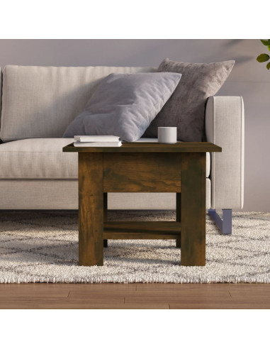 Tavolino da Salotto Rovere Fumo 55x55x42 cm in Truciolato