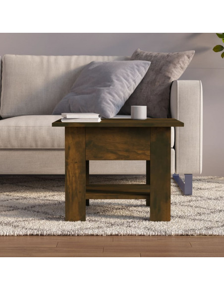 Tavolino da Salotto Rovere Fumo 55x55x42 cm in Truciolato