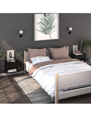 Comodino a Parete Nero