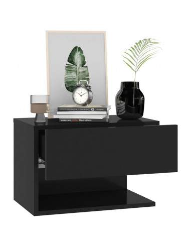 Comodino a Parete Nero