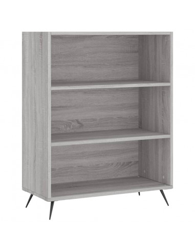 Libreria Grigio Sonoma 69,5x32,5x90 cm in Legno Multistrato
