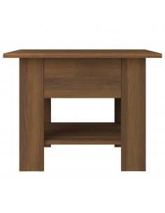 Tavolino da Salotto Rovere Marrone 55x55x42 cm in Truciolato 2