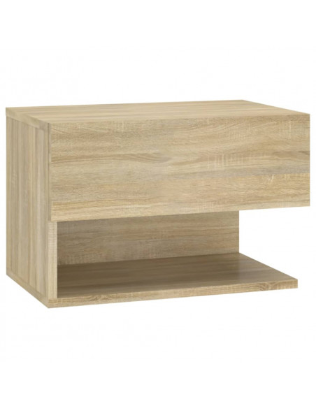 Comodino a Parete Rovere Sonoma