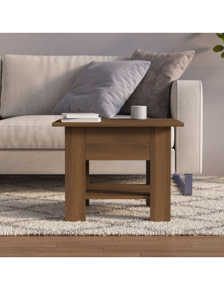 Tavolino da Salotto Rovere Marrone 55x55x42 cm in Truciolato